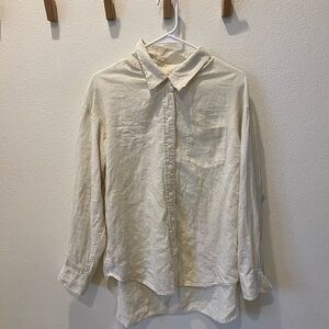 Wilfred Cream linen blend shirt XXS